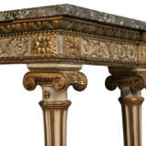 A LOUIS XVI PARCEL-GILT AND WHITE-PAINTED CONSOLE TABLE - Foto 6