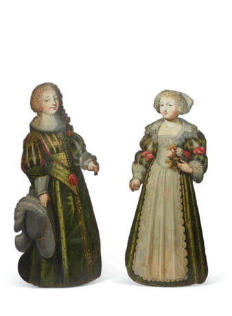TWO DUTCH POLYCHROME-PAINTED DUMMY BOARDS - photo 1