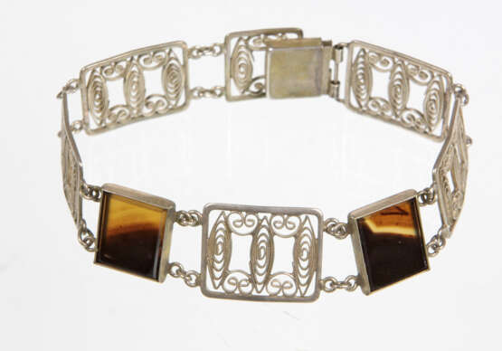 Filigran Armband mit Achat - Silber - фото 1