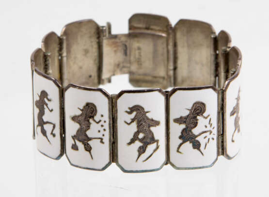 Emaille Armband - Silber - Foto 1
