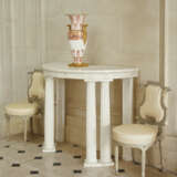 A SET OF EIGHT LOUIS XVI GREY AND WHITE-PAINTED CHAISES - фото 4