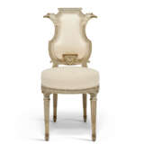 A SET OF EIGHT LOUIS XVI GREY AND WHITE-PAINTED CHAISES - photo 5
