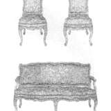 A SUITE OF LOUIS XV WHITE-PAINTED SEAT FURNITURE - фото 14