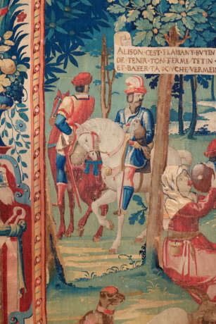 A FLEMISH PASTORAL TAPESTRY FROM `LES AMOURS DE GOMBAULT AND MACEE` - Foto 2