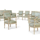A SUITE OF ROYAL LOUIS XVI WHITE-PAINTED SEAT FURNITURE - photo 2