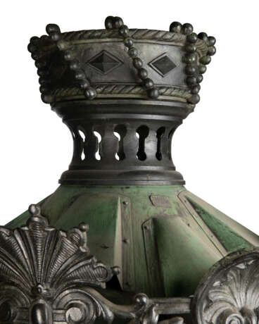 A PAIR OF NAPOLEON III PATINATED BRONZE FOUR-LIGHT LAMPADAIRES - фото 6