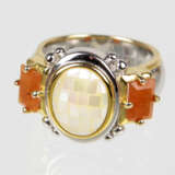 Ring mit Perlmuttmosaik - Silber 925 - Foto 1