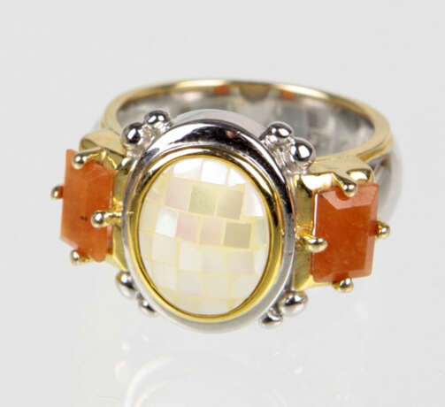 Ring mit Perlmuttmosaik - Silber 925 - photo 1