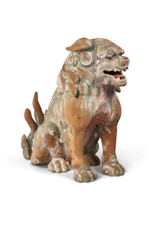 A PAINTED WOOD KOMAINU (GUARDIAN LION-DOG) - фото 2