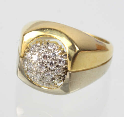 Brillant Ring - Gelbgold/WG 750 - Foto 1