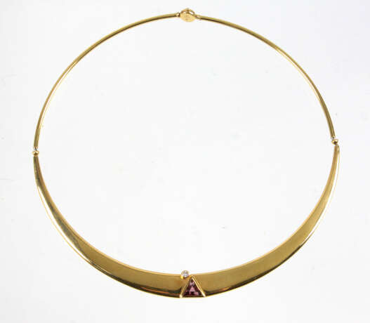 Collier mit Amethyst u. Brillant - Gelbgold 750 - photo 1