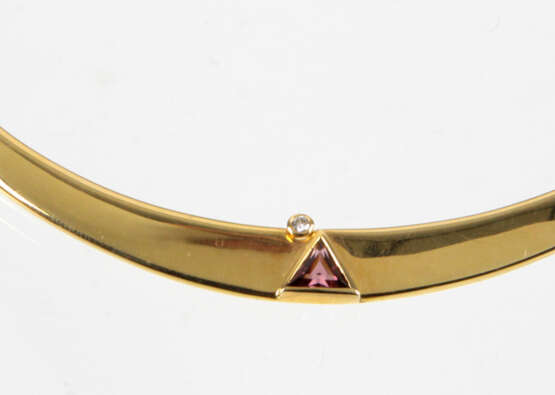 Collier mit Amethyst u. Brillant - Gelbgold 750 - photo 2