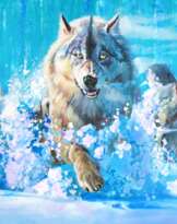Wandbild modern Wolfsrudel Wandbild modern Wolfsrudel