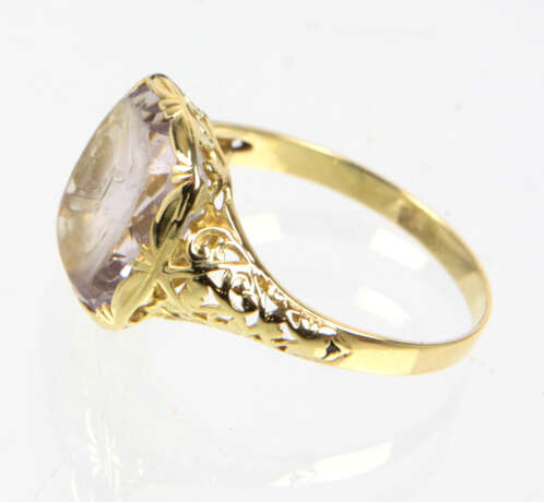 Amethyst Intaglio Ring - Gelbgold 585 - фото 2