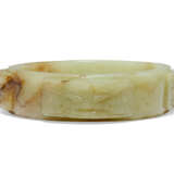 A YELLOW JADE ARCHAISTIC CYLINDRICAL CARVING - photo 1