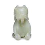 A WHITE JADE FIGURE OF A RECUMBENT RAM - photo 3