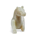 A GREYISH-WHITE JADE FIGURE OF A RECUMBENT HORSE - photo 3