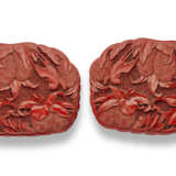 A PAIR OF CARVED RED LACQUER BOXES AND COVERS - photo 2