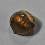 A CARVED WOOD SCULPTURE (NETSUKE) OF A CHESTNUT - photo 4