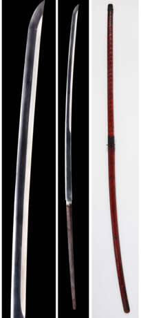 A NAGAMAKI AND A RED LACQUER SCABBARD - фото 1