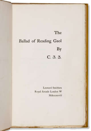 The Ballad of Reading Gaol - фото 1