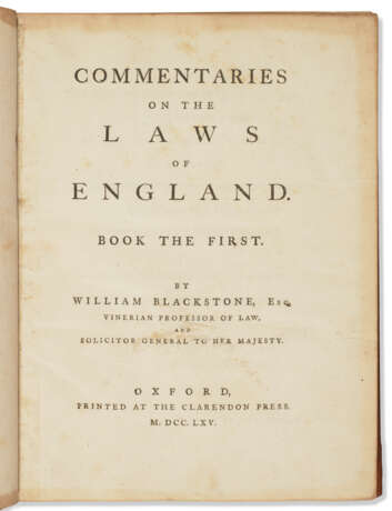 Commentaries on the Laws of England - photo 1