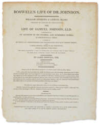 Advertisement for Boswell&#39;s Life of Johnson