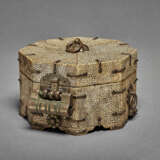 A WOOD OCTAGONAL SEAL BOX COVERED IN SHAGREEN - photo 1