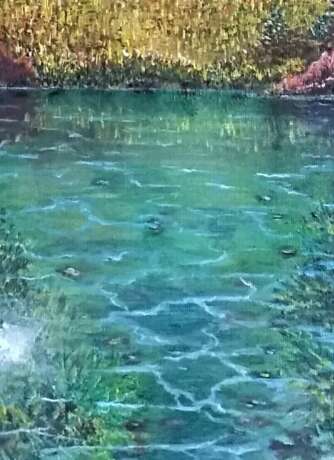 Сонячна долина Canvas on the subframe Acrylic and oil on canvas Impressionism Landscape painting Ukraine 2022 - photo 4