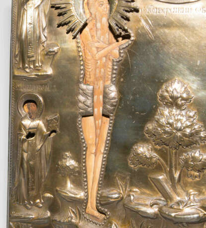 Hll. Marko und Onuphrius mit vergoldetem Silberoklad - Foto 10
