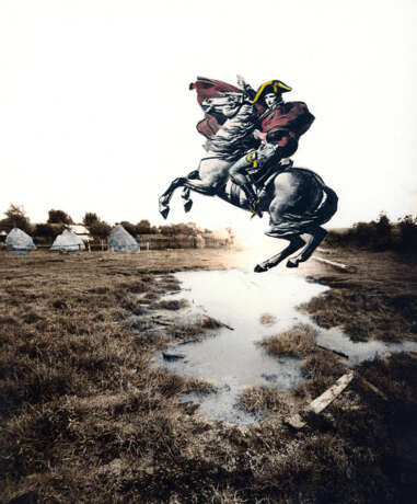 “Studenka. Treasures Of Napoleon.” Paper Photo collage Landscape painting 1986 - photo 1