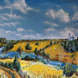„sommerlandschaft“ Leinwand Ölfarbe Impressionismus Landschaftsmalerei 2004 - Foto 1