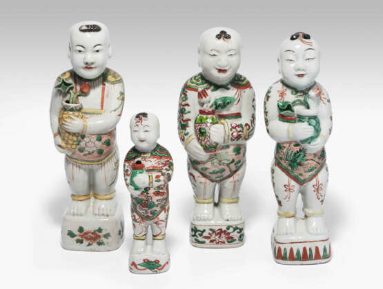 Lot: 4 Figuren von Glücksgöttern, Hehe Erxian - photo 1