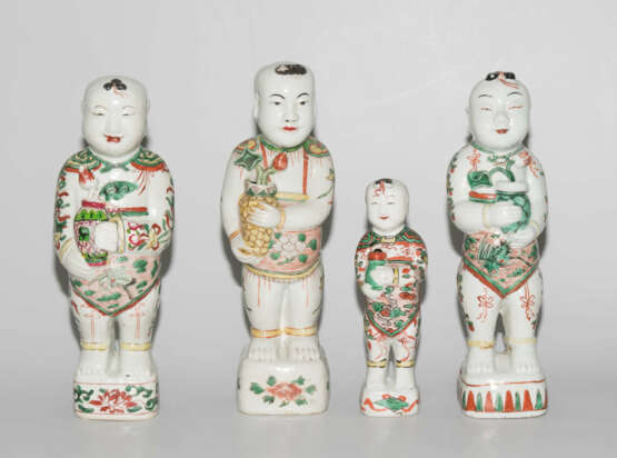 Lot: 4 Figuren von Glücksgöttern, Hehe Erxian - photo 2