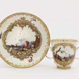 A twin-handled cup with saucer - фото 1