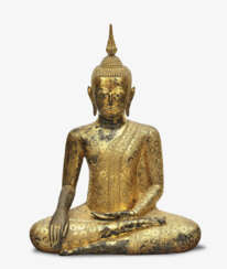A large seated Buddha