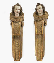 A pair of herm pilasters