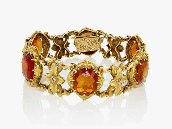 A bracelet and ring with citrines and diamonds - фото 3