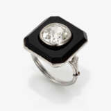 A historical ring decorated with an old-cut diamond and onyx - photo 1