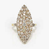 A Marquise ring decorated with brilliant cut diamonds - фото 2