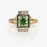 A historical ring with a small demantoid rarity and diamonds - фото 2