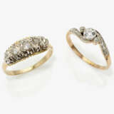 Two rings with diamonds - photo 1