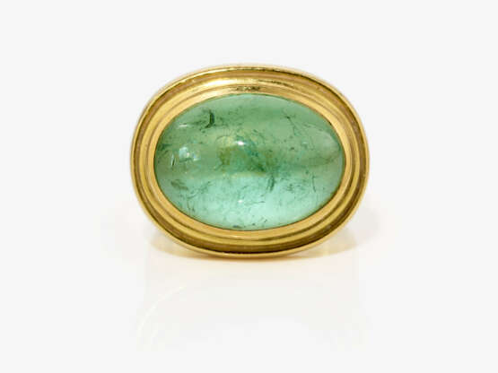 A green tourmaline ring - фото 2
