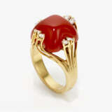 A ring with a carnelian and brilliant cut diamonds - Foto 1