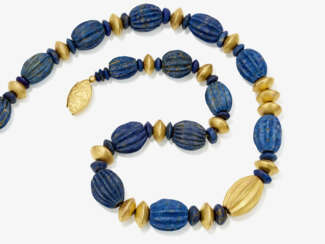 A necklace with lapis lazuli