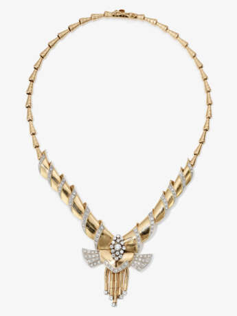 A 40s cocktail necklace decorated with diamonds - фото 2