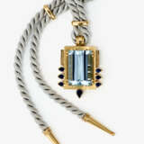 A pendant with an aquamarine and sapphires - photo 3