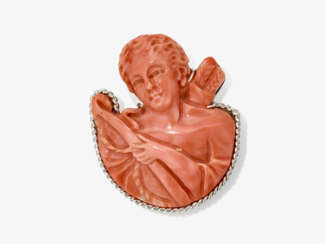 A brooch depicting Cupid