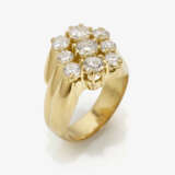A historical cocktail ring decorated with brilliant cut diamonds - photo 1