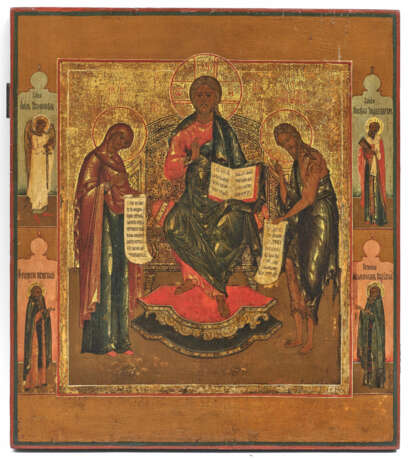 A deesis with four saints depicted on the borders - Foto 1